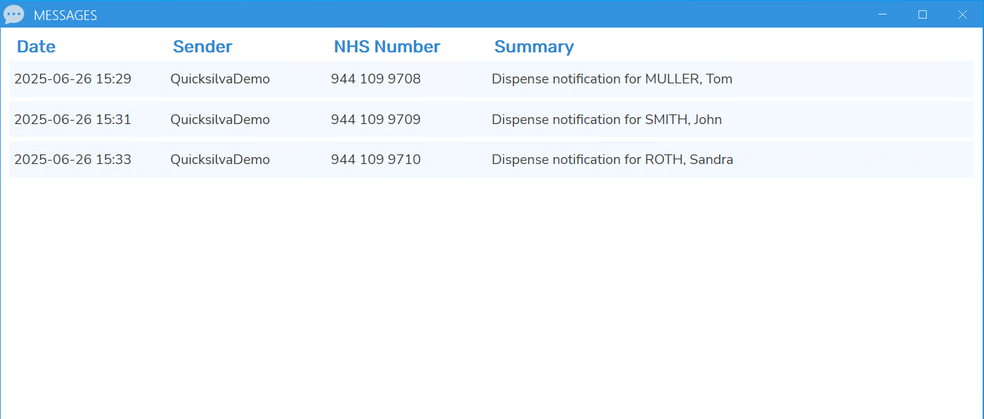 image showing the Quicksilva Toolbar with the messages panel open Quicksilva Toolbar messages panel