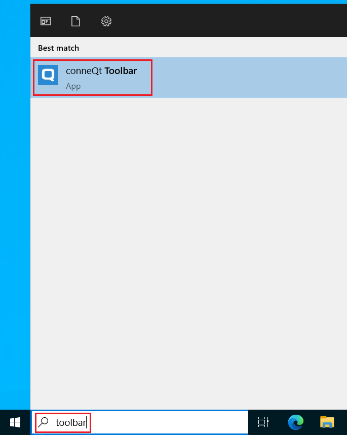 image showing a manual search for the Quicksilva Toolbar Quicksilva Toolbar search