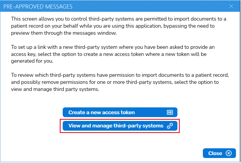 image showing the Quicksilva Toolbar view and manage third-party systems option Quicksilva Toolbar manage third-party systems